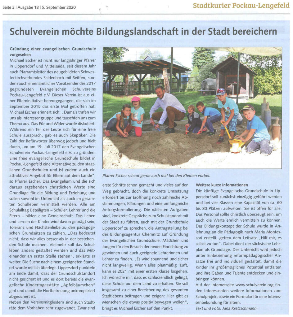 Artikel im Stadtkurier Pockau-Lengefeld